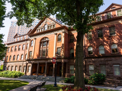 Winants Hall at Rutgers University on a sunny summer day