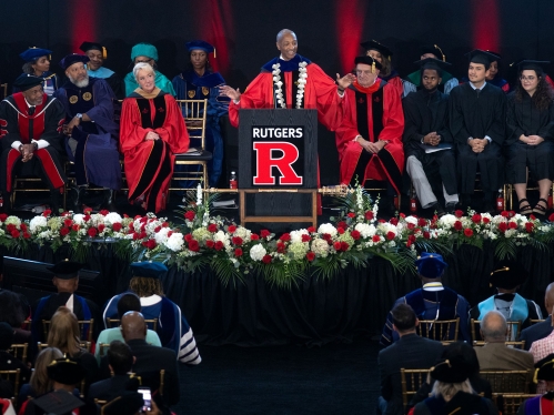 President William F. Tate IV delivers his inaugural address