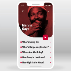 music playlist with Marvin Gaye songs