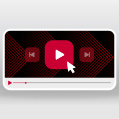 illustration of a media player with buttons